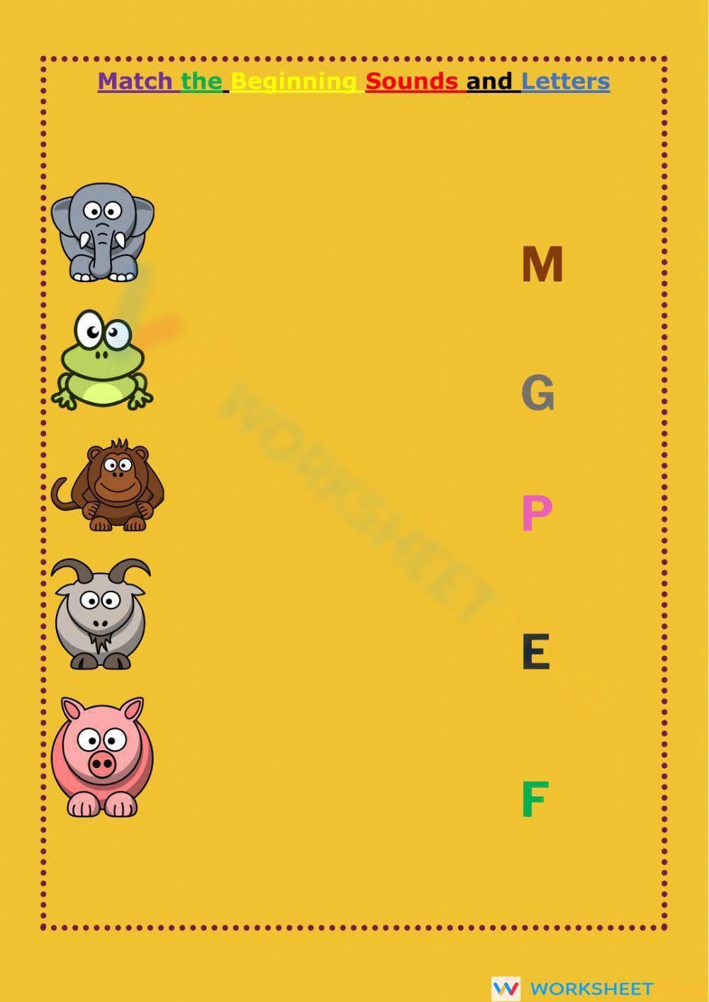 Grade K Phonics — Printable No-Prep Worksheet - Page 1
