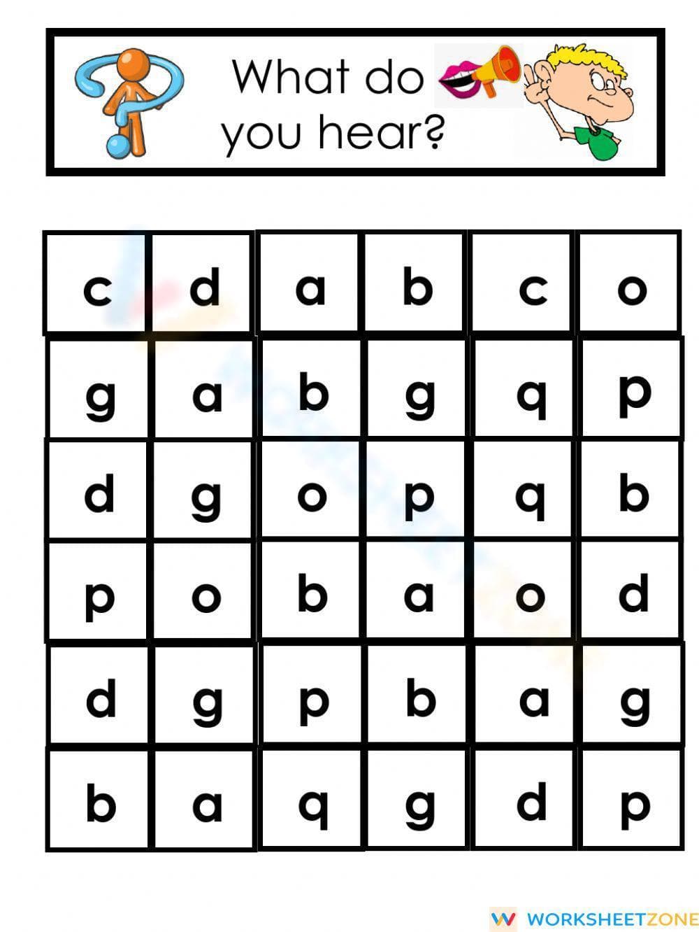 Grade K Letter D Recognition — Printable No-Prep Worksheet - Page 1