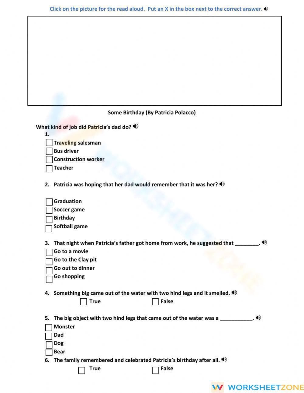 Grade 5 Story Elements — Printable No-Prep Worksheet - Page 1