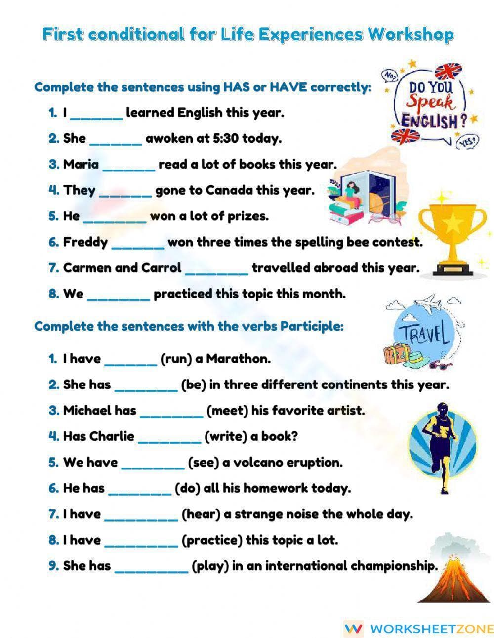 Essential Present Perfect Tense Worksheet | Grades 3-6 - Page 1
