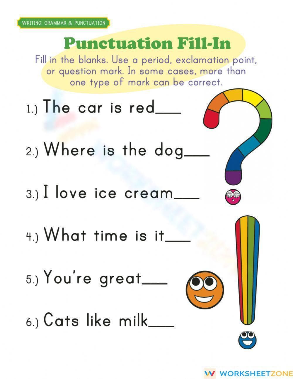 Punctuation Practice: Enhance Writing Skills Worksheet - Page 1