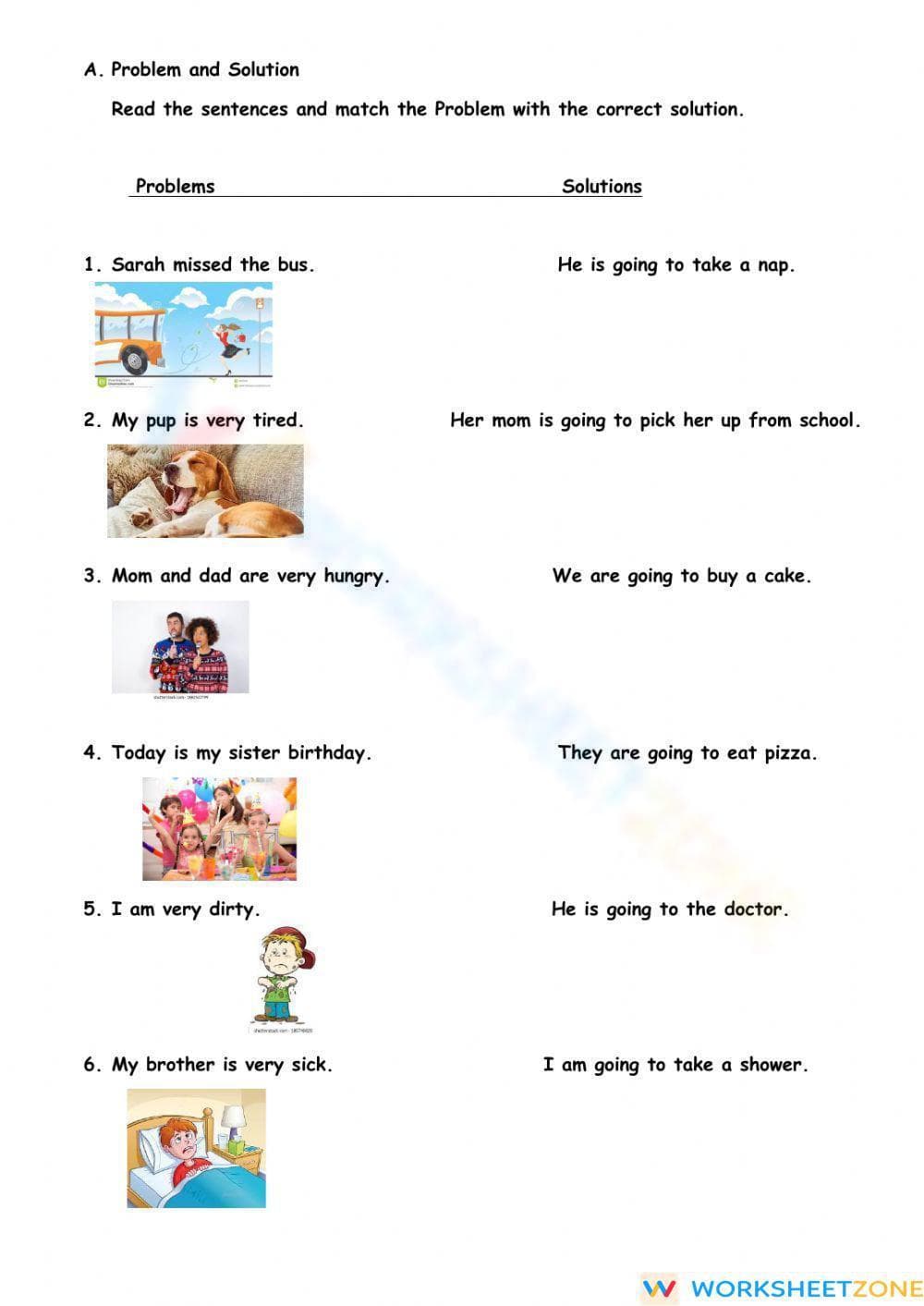 Problem and Solution Worksheet | Grade 3 Essential Printable - Page 1