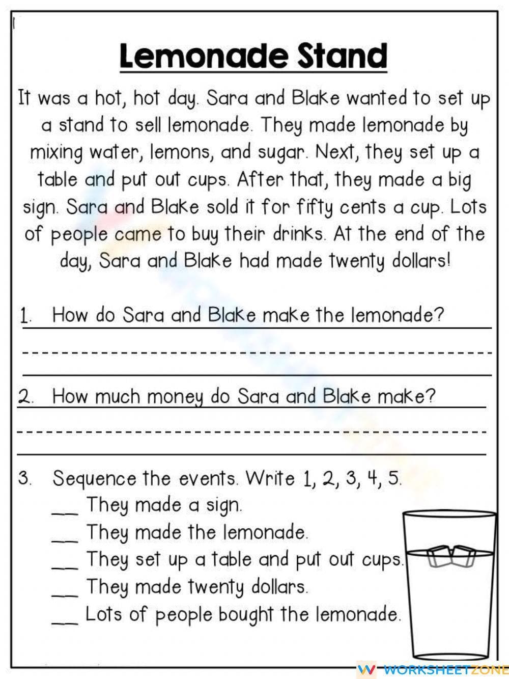 Enhance Reading Skills with Targeted Reading Worksheet - Page 1