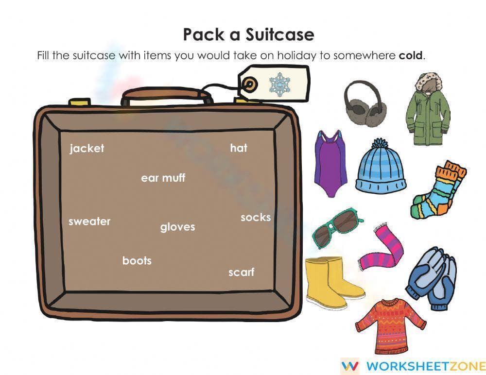 Cold and Warm Weather Sorting Worksheet | Essential Grade K - Page 1