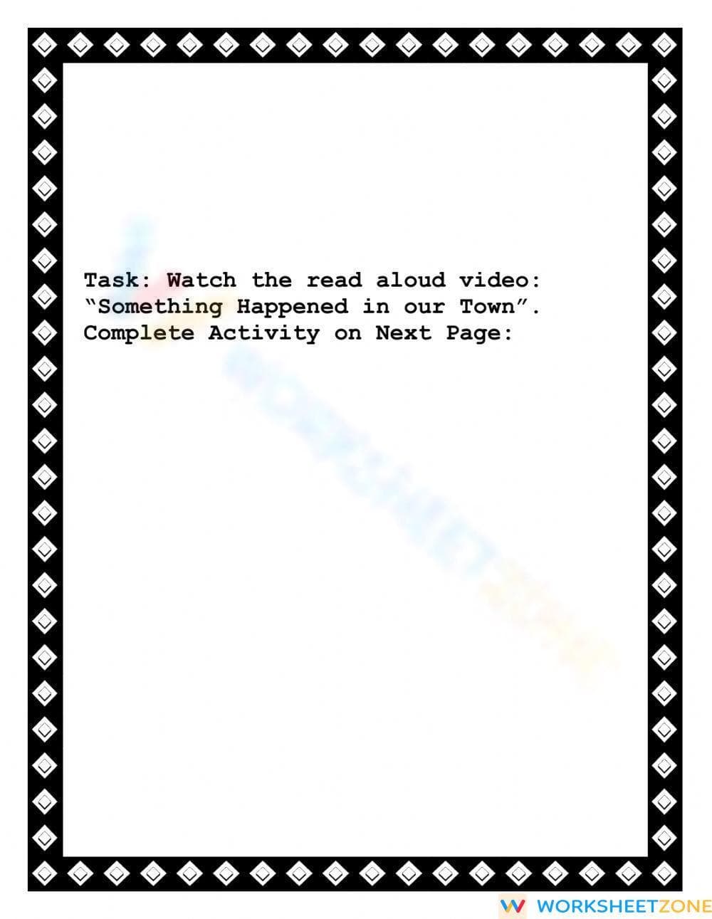 Something Happened In Our Town: Essential Racism Worksheet - Page 1