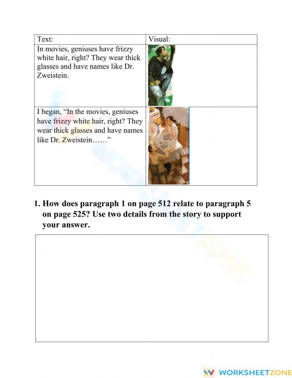 Aligned RL.5.1 Worksheet: Lafff RADD Questions – Grade 5 - Page 1