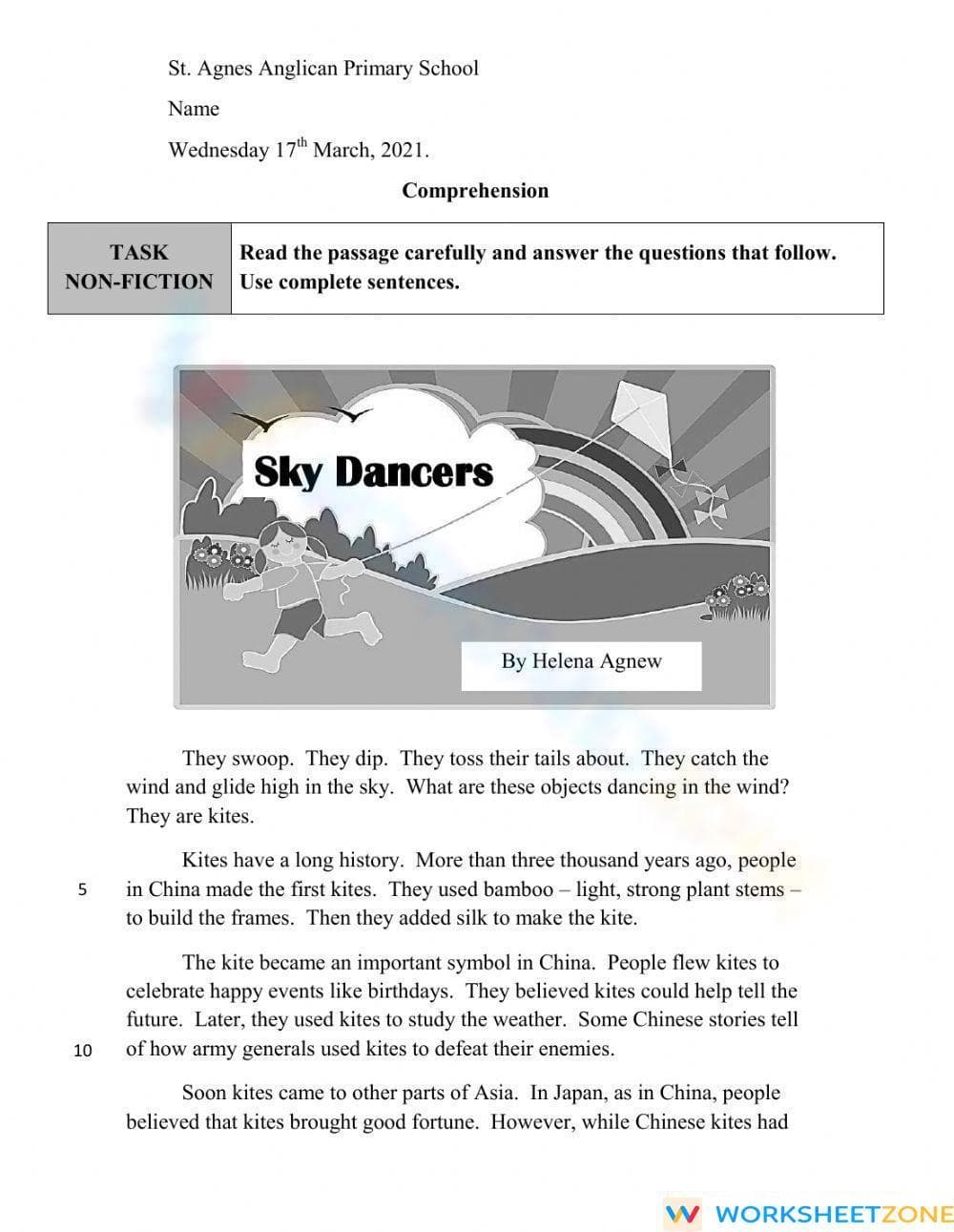 CCSS RI.4.2 Worksheet: Main Idea & Details — Grade 4 Aligned - Page 1