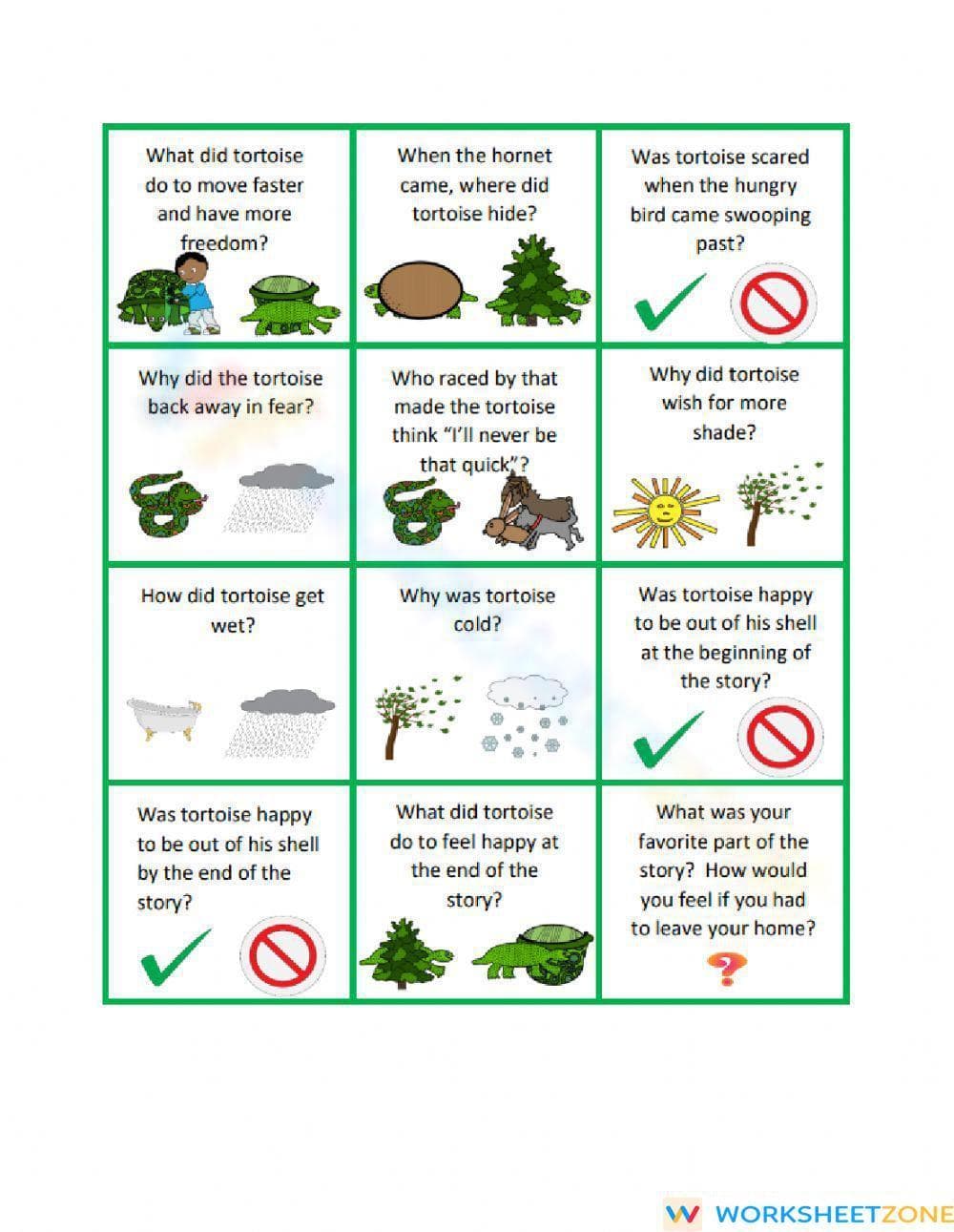 The Foolish Tortoise Reading Worksheet | Grade 1 Printable - Page 1