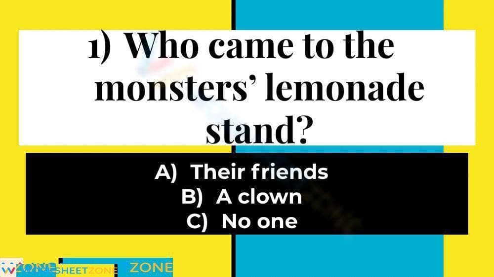Let's Go to the Circus! Quiz — Printable ELA Worksheet - Page 1