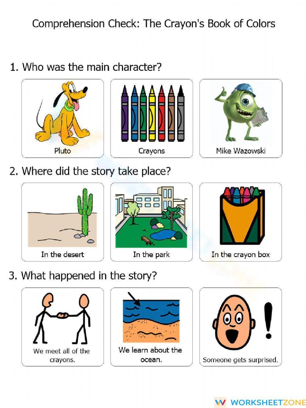Essential The Crayon's Book of Colors Comp Check | K-2 - Page 1