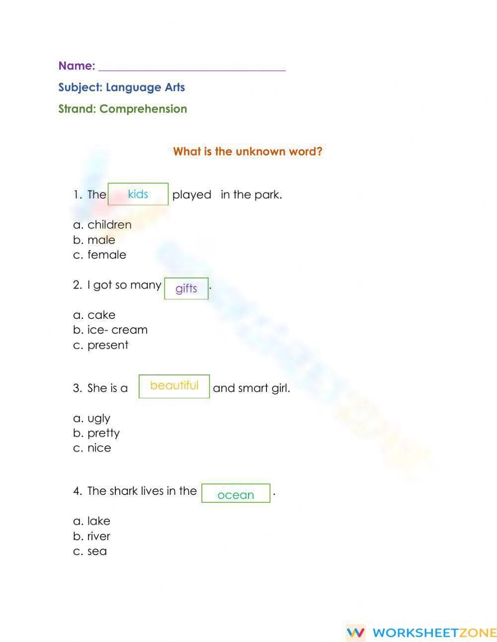 Essential Grade 2 Comprehension & Inference Worksheet - Page 1