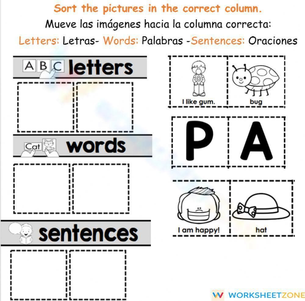 Grade K Concepts of Print — Printable No-Prep Worksheet - Page 1