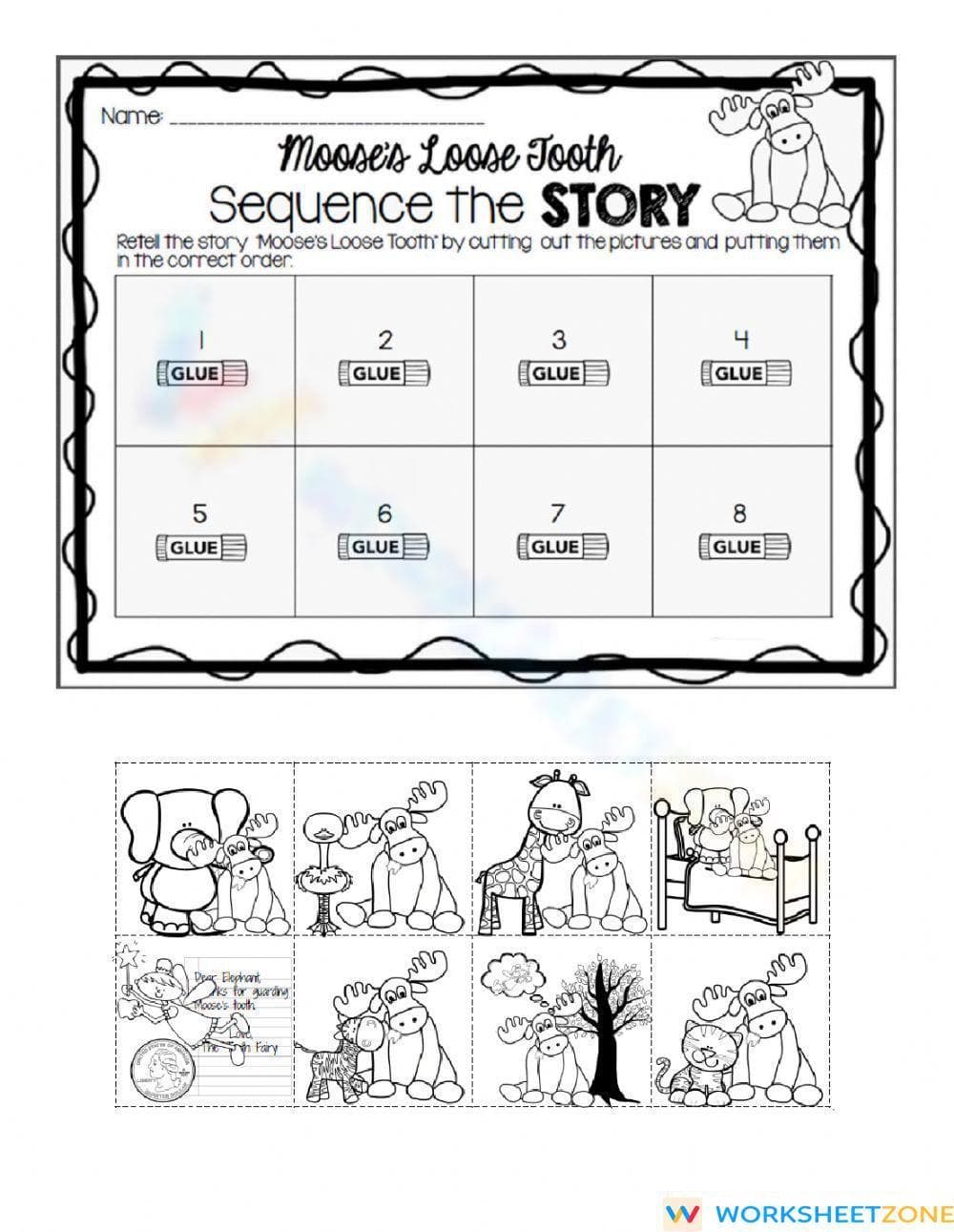Grade 1 Story Sequencing — Printable No-Prep Worksheet - Page 1