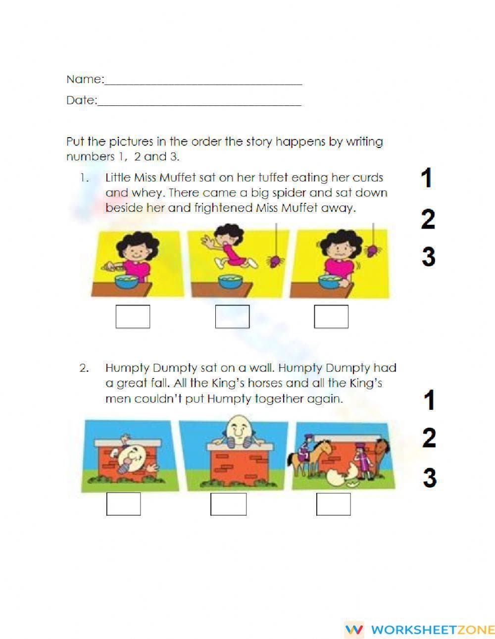 Fairy Tale Sequencing - Page 1