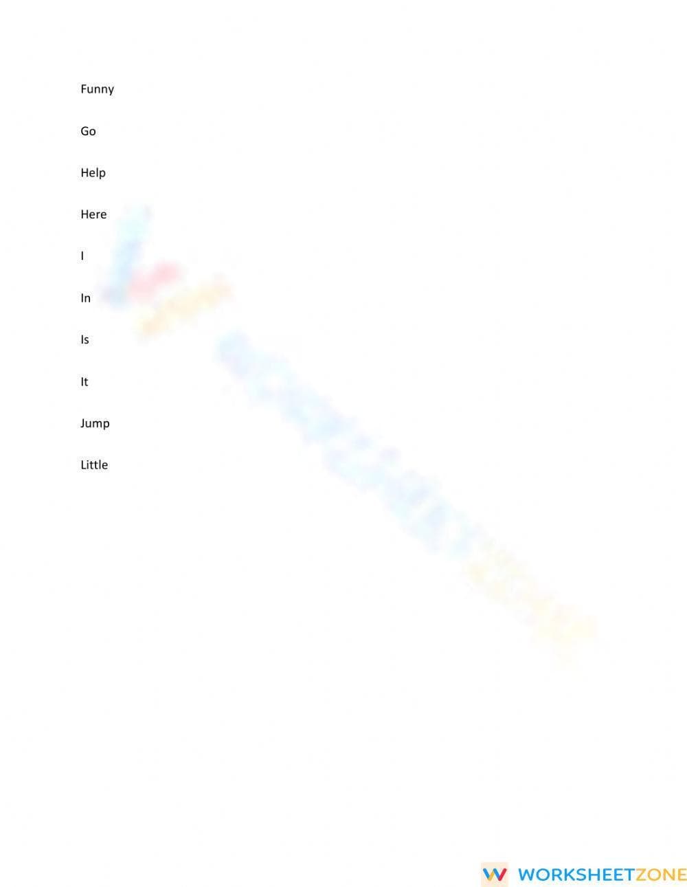 Typing Sight Words - Page 1