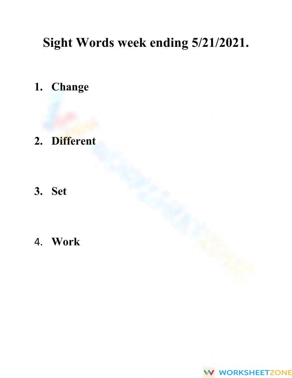 Printable Sight Words Worksheet | Grade 1 ELA - Page 1