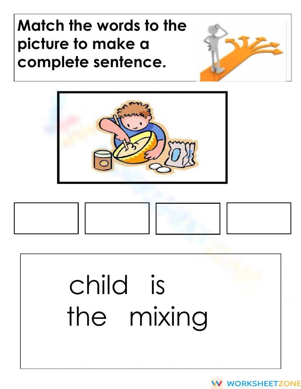 Grade 1 Sentence Formation — Printable No-Prep Worksheet - Page 1