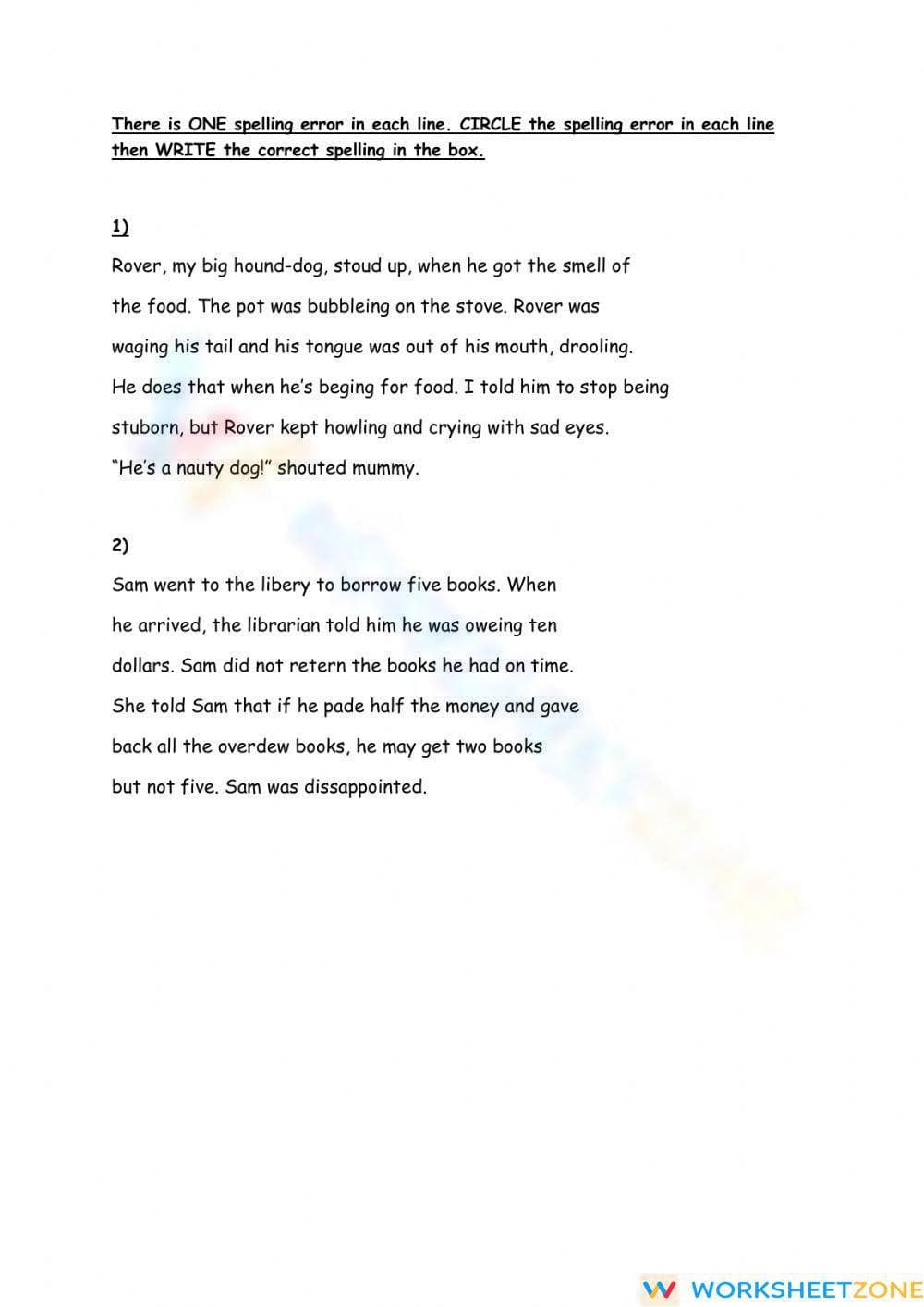 Spelling Errors - Page 1