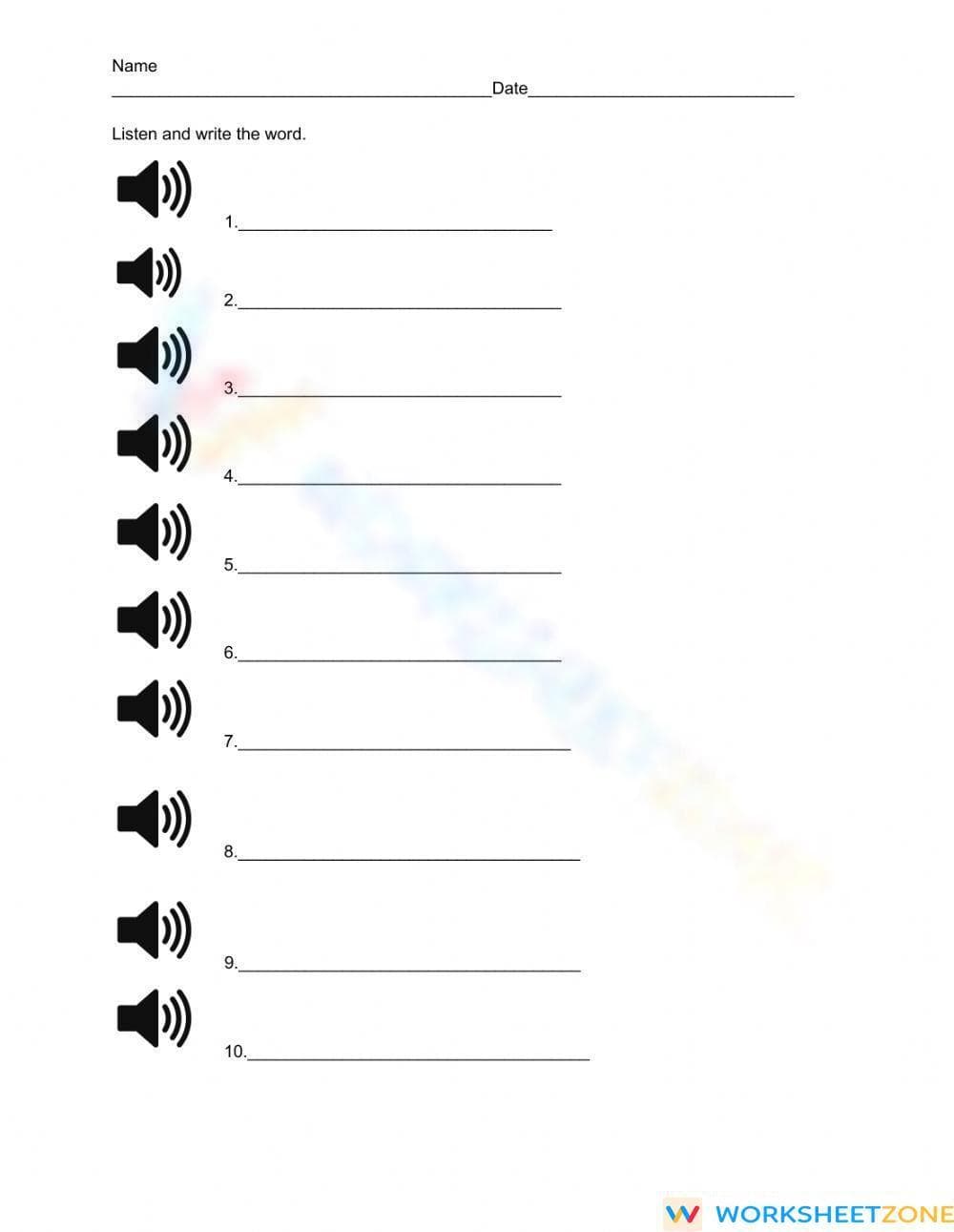 Grade 1 Spelling Worksheet — Printable No-Prep Practice - Page 1
