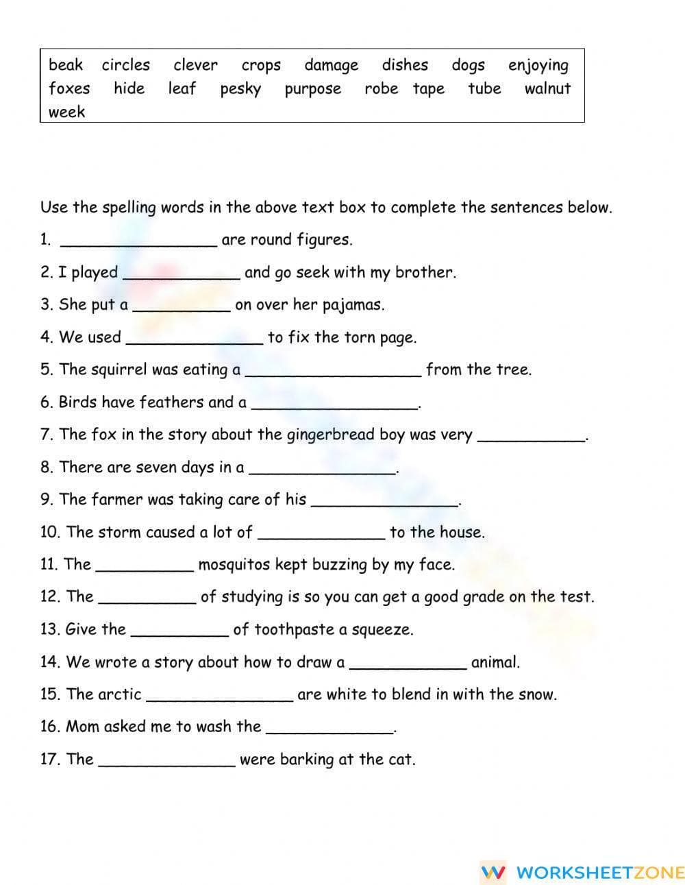 Essential Spelling Practice Worksheet | Grade 2 ELA - Page 1