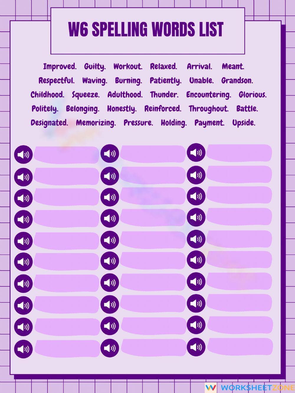 Essential Grade 8 Spelling List | Printable ELA Worksheet - Page 1