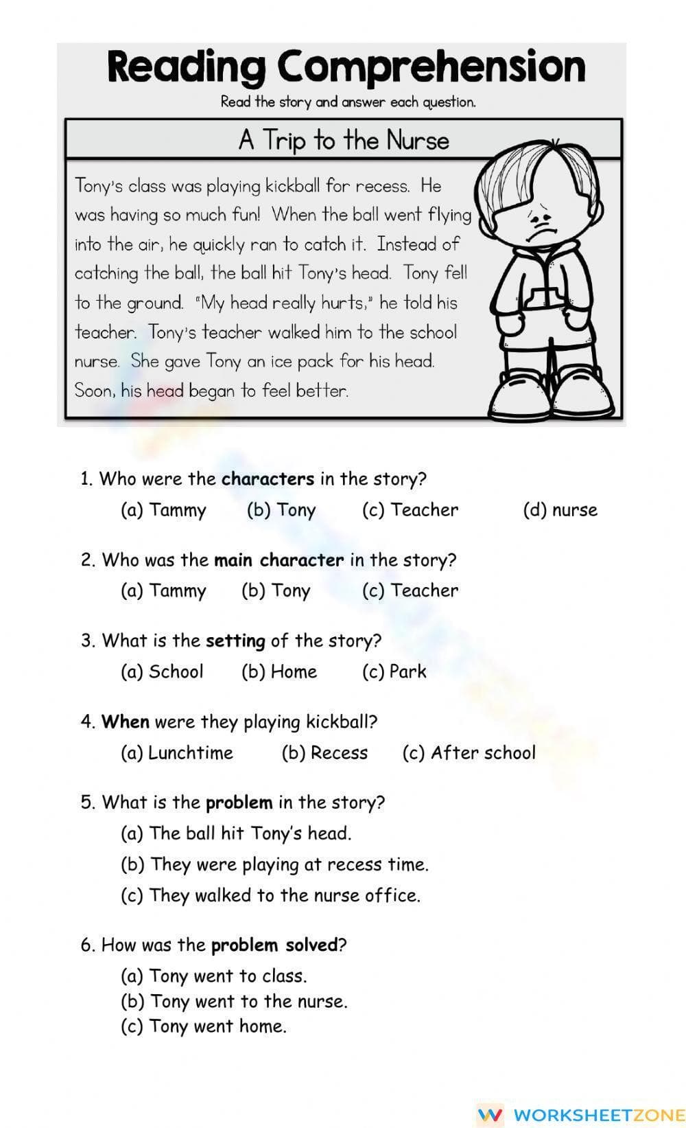 Printable Story Elements Worksheet | Grades 2-4 ELA - Page 1
