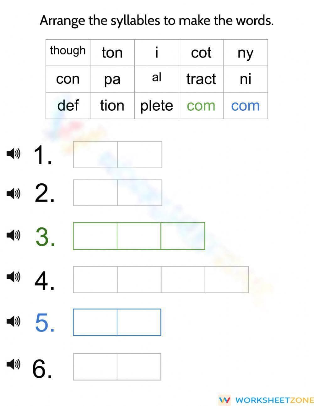 Essential Syllabication Worksheet | Grade 8-10 ELA - Page 1