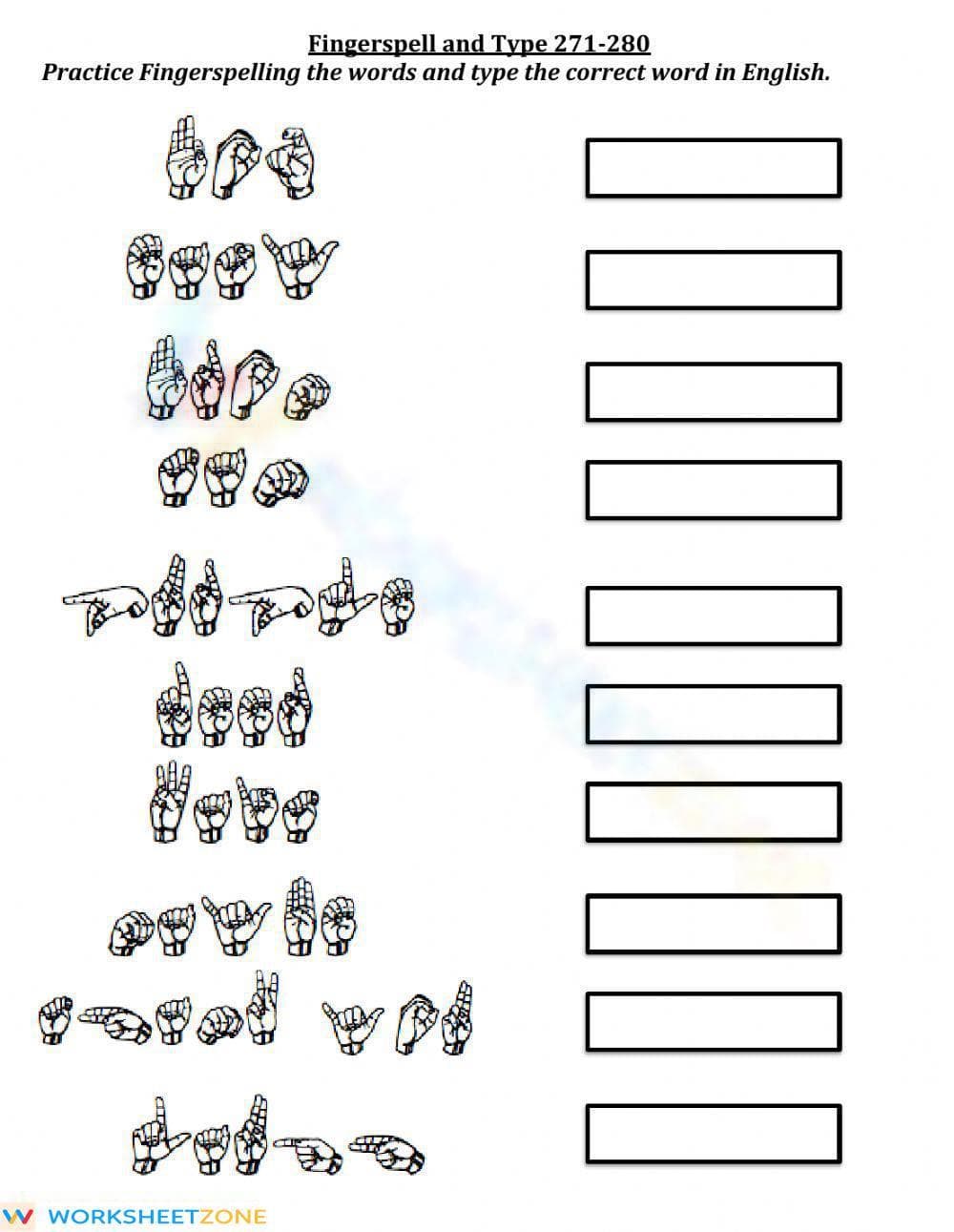 271-280 Fingerspell and Type - Page 1