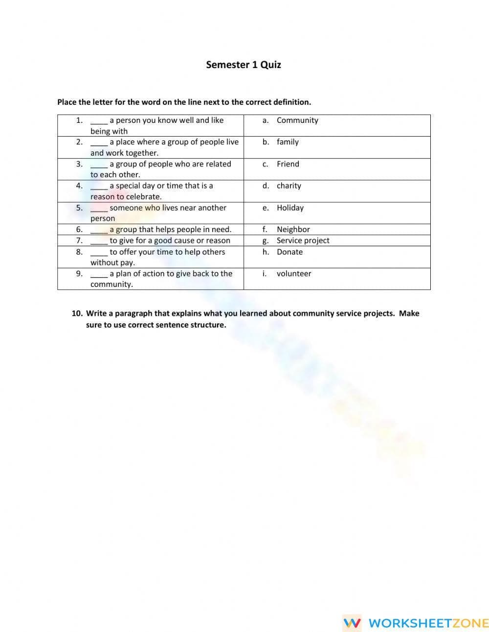 Essential Semester 1 ELA Quiz | Grades 9-12 Printable - Page 1