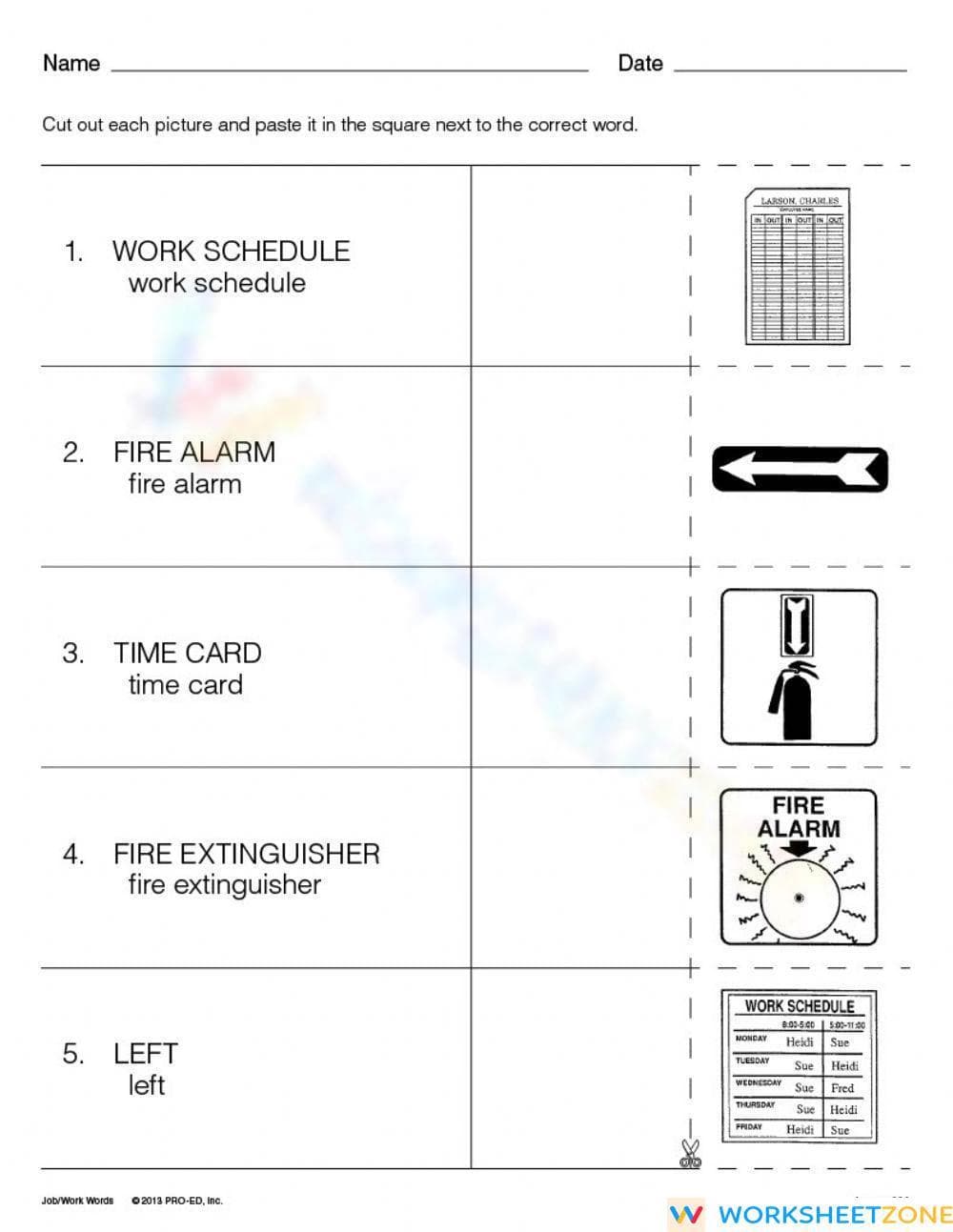 Edmark Functional Word Practice | Grade 5-8 Printable - Page 1