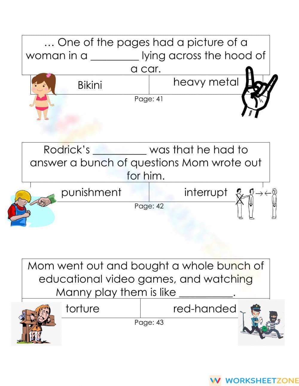 Essential Diary of a Wimpy Kid Vocab Worksheet | Grade 7-9 - Page 1