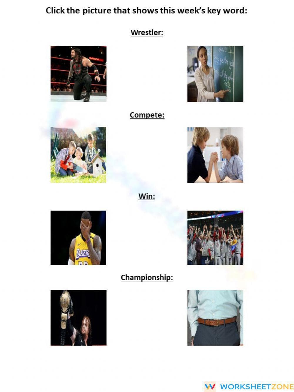 Wrestlemania Vocab ID - Page 1