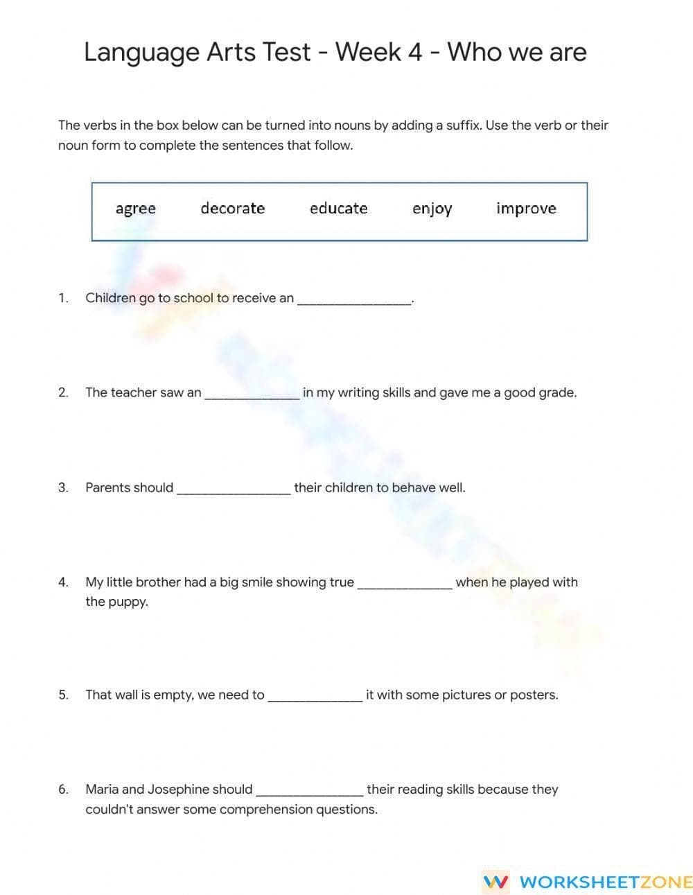 CCSS.L.3.4.B Worksheet: Word Formation — Grade 3 Aligned - Page 1