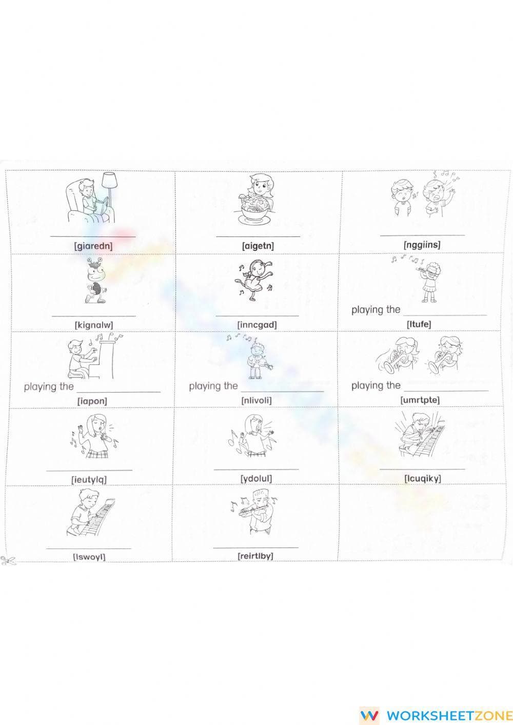 Grade 3 Action Verbs — Printable No-Prep Worksheet - Page 1