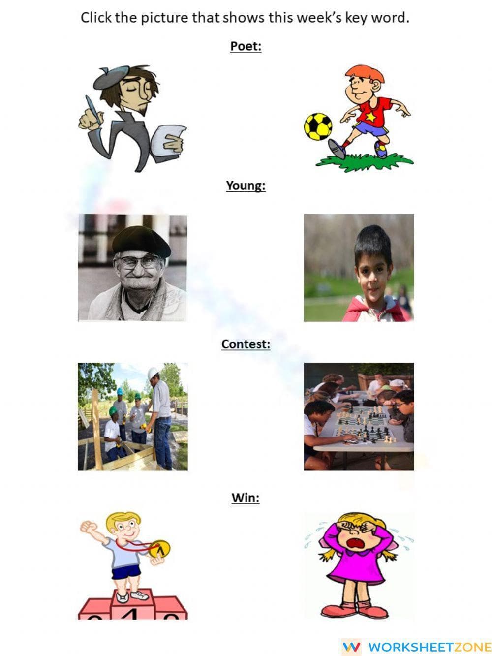Grade 3 Vocabulary — Printable No-Prep Worksheet - Page 1