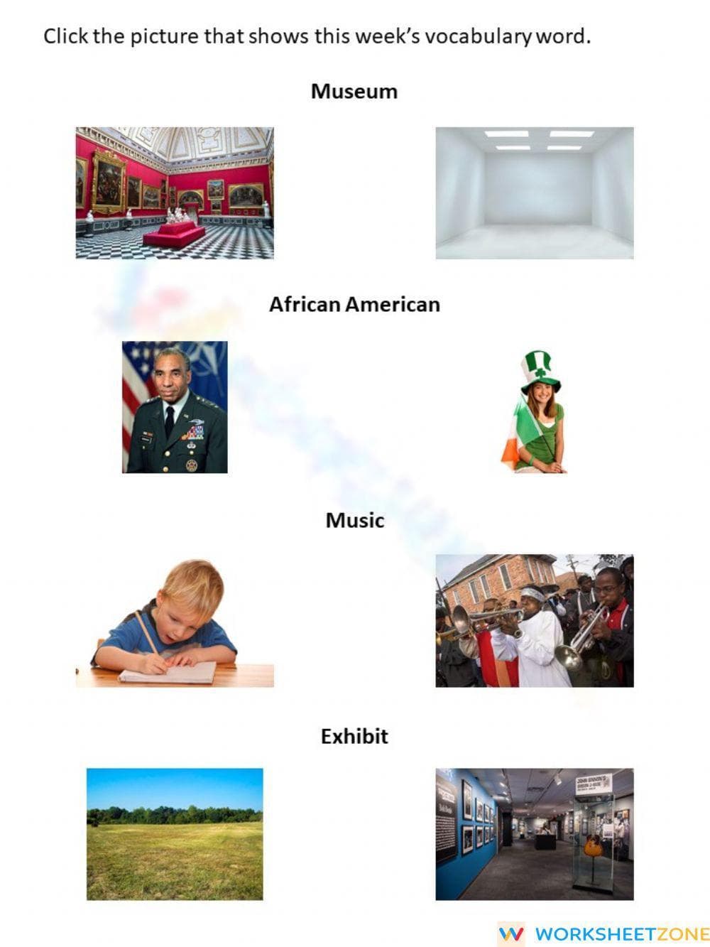 Grade 3 Vocabulary — Printable No-Prep Worksheet - Page 1