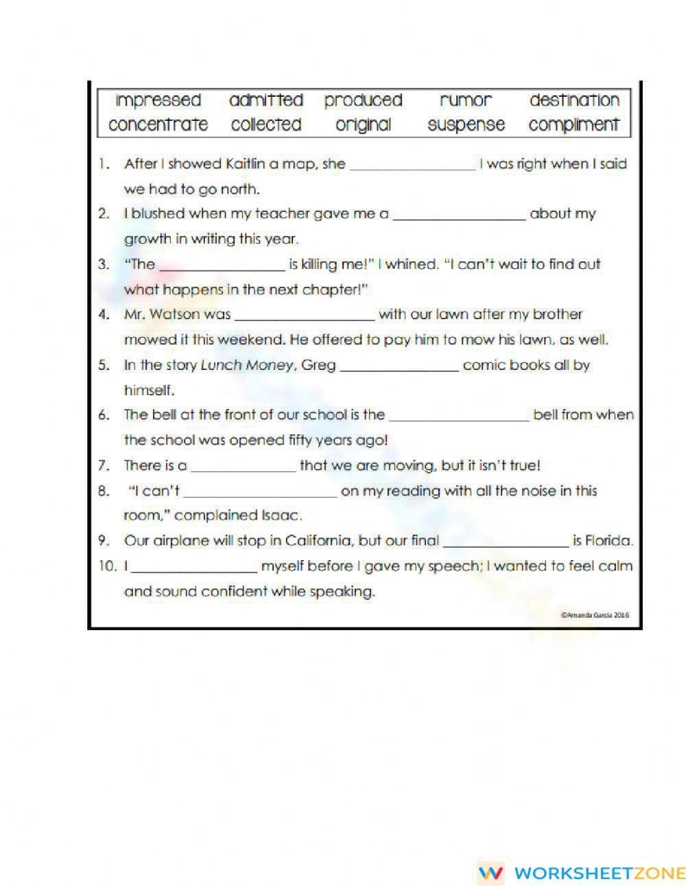 Essential Journeys Lafff Vocabulary Worksheet | Grade 5 - Page 1