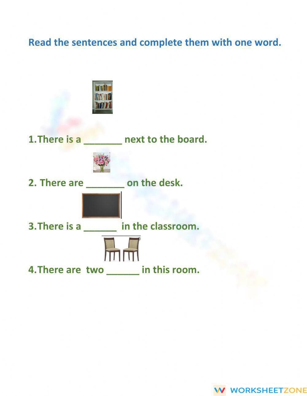 Essential Classroom Vocabulary Worksheet | Grade 1 ELA - Page 1