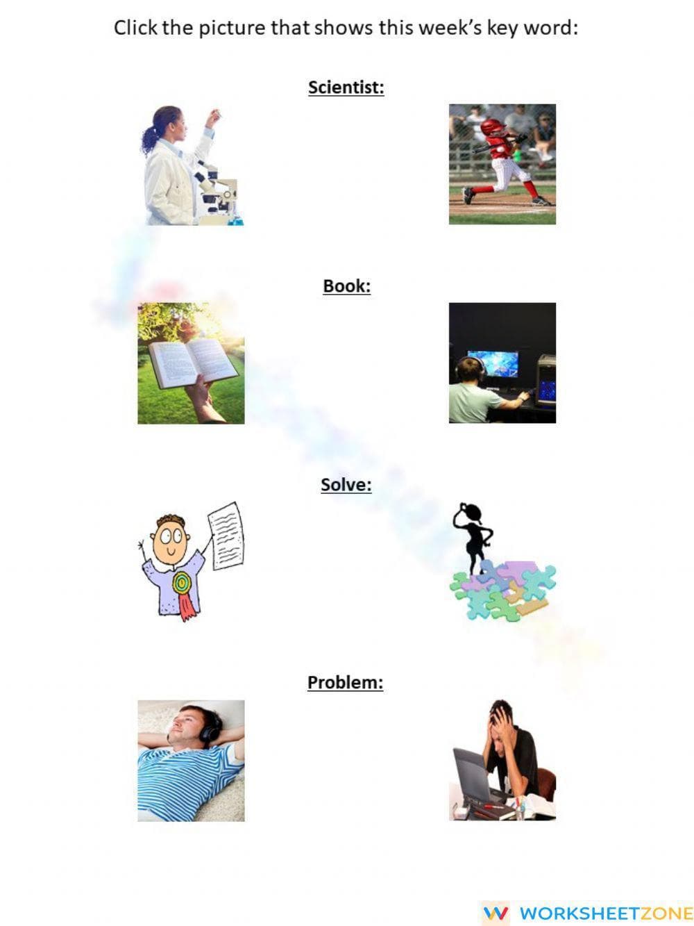 Essential Vocabulary ID Worksheet | Grade 3-6 ELA - Page 1