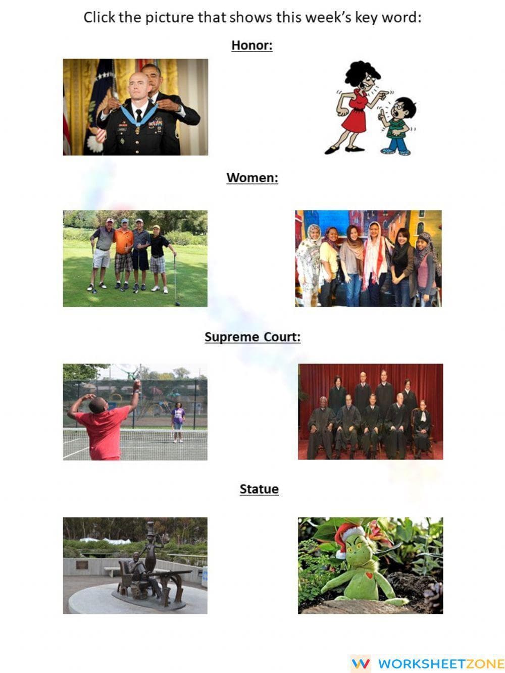 Women's History Vocabulary Worksheet | Grade 4 Essential - Page 1