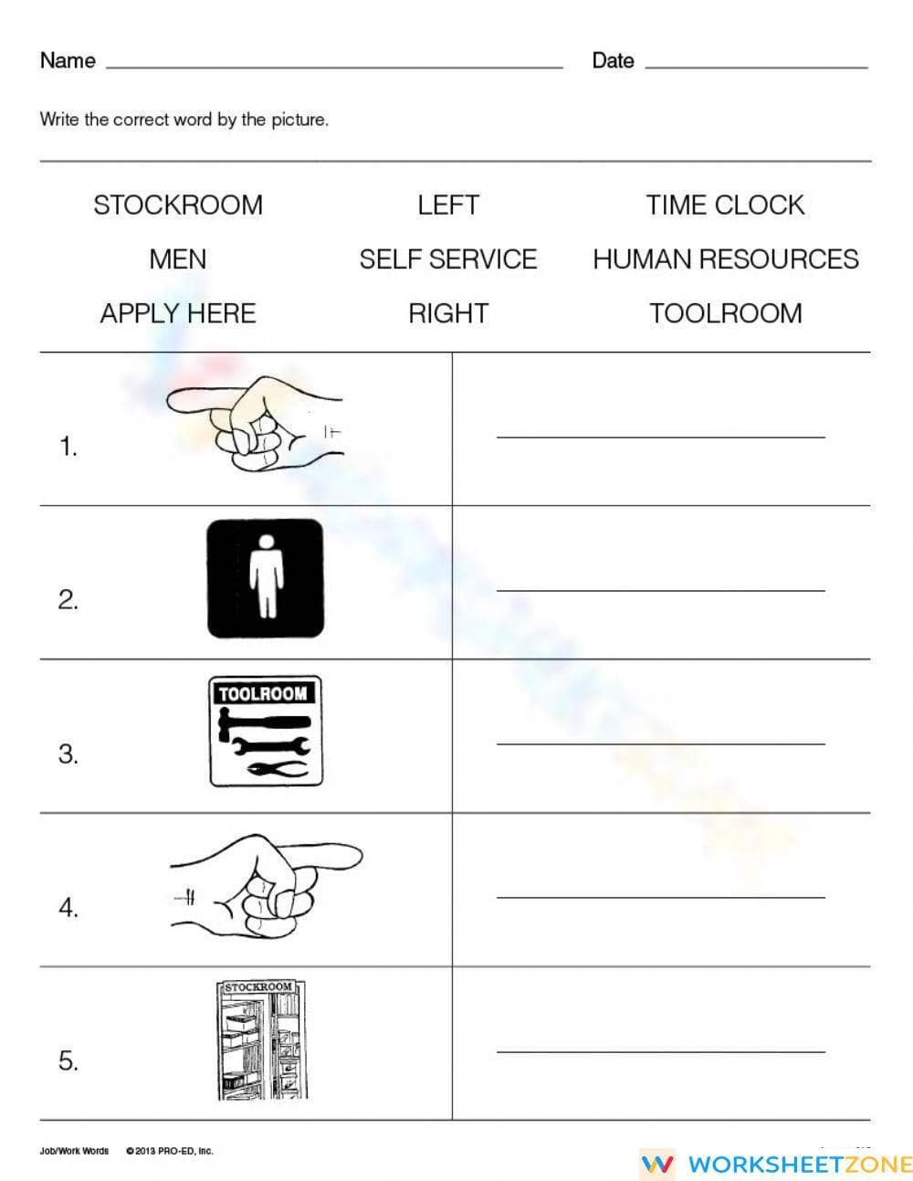 Essential Workplace Vocabulary Worksheet | Grade 5-8 Ready - Page 1