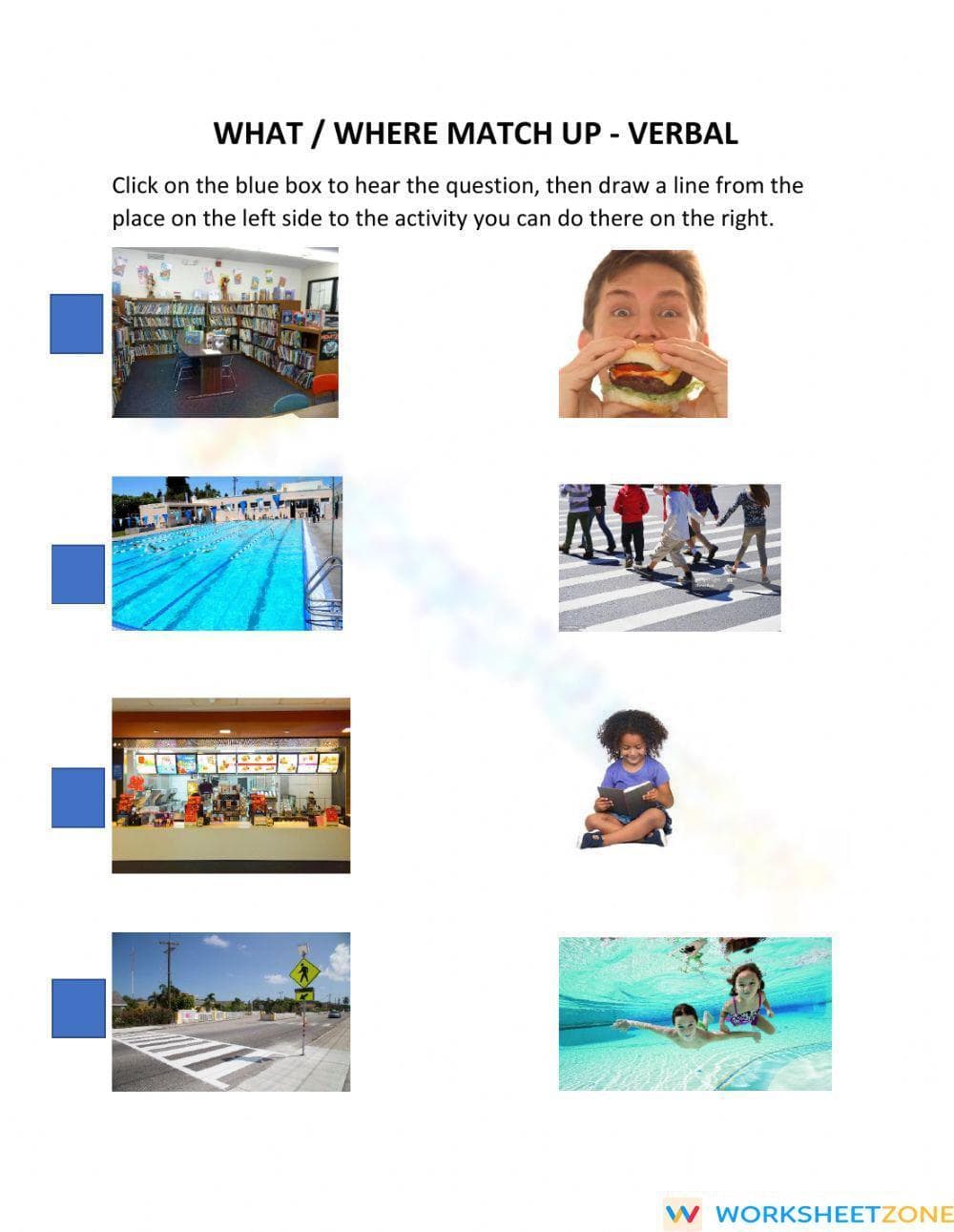 Essential What & Where Questions Worksheet | Grade 1-5 - Page 1