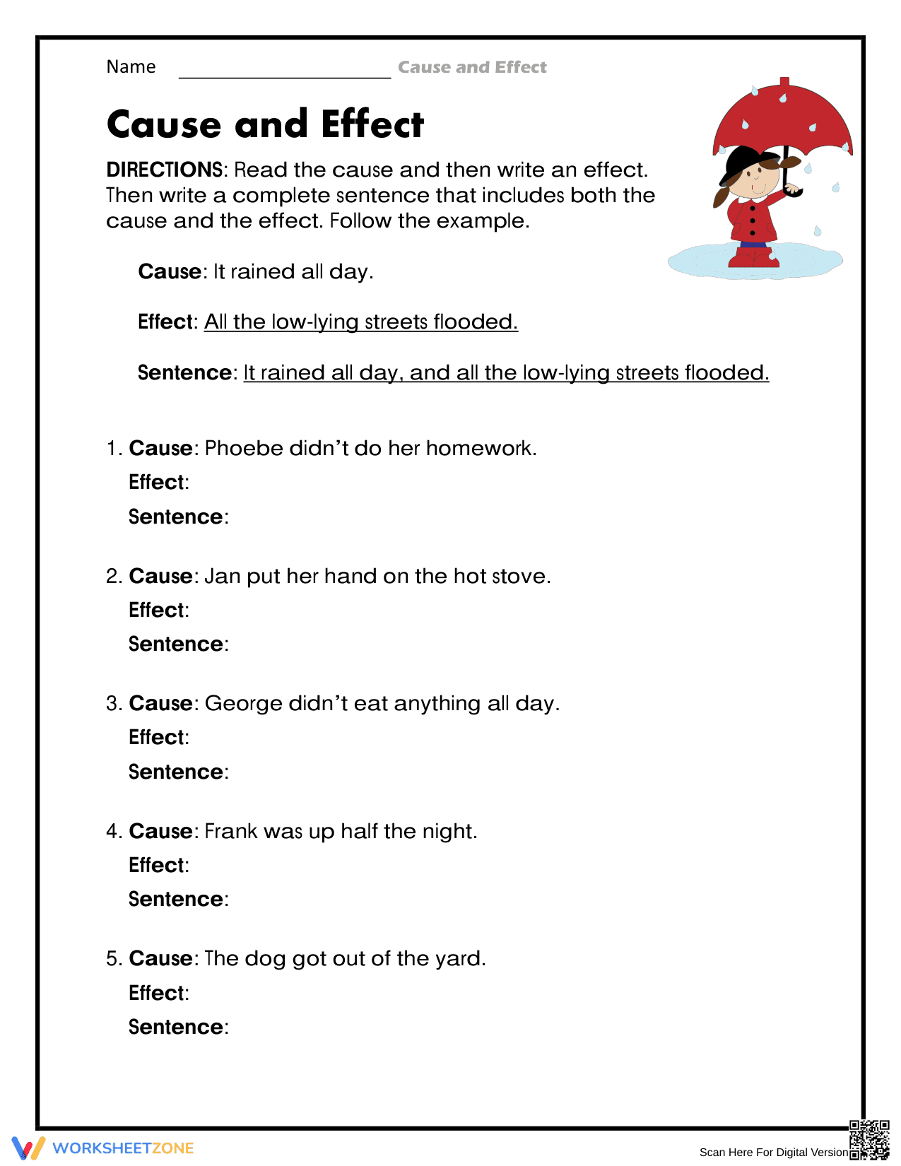 Stormy Sentences: Cause and Effect - Page 1