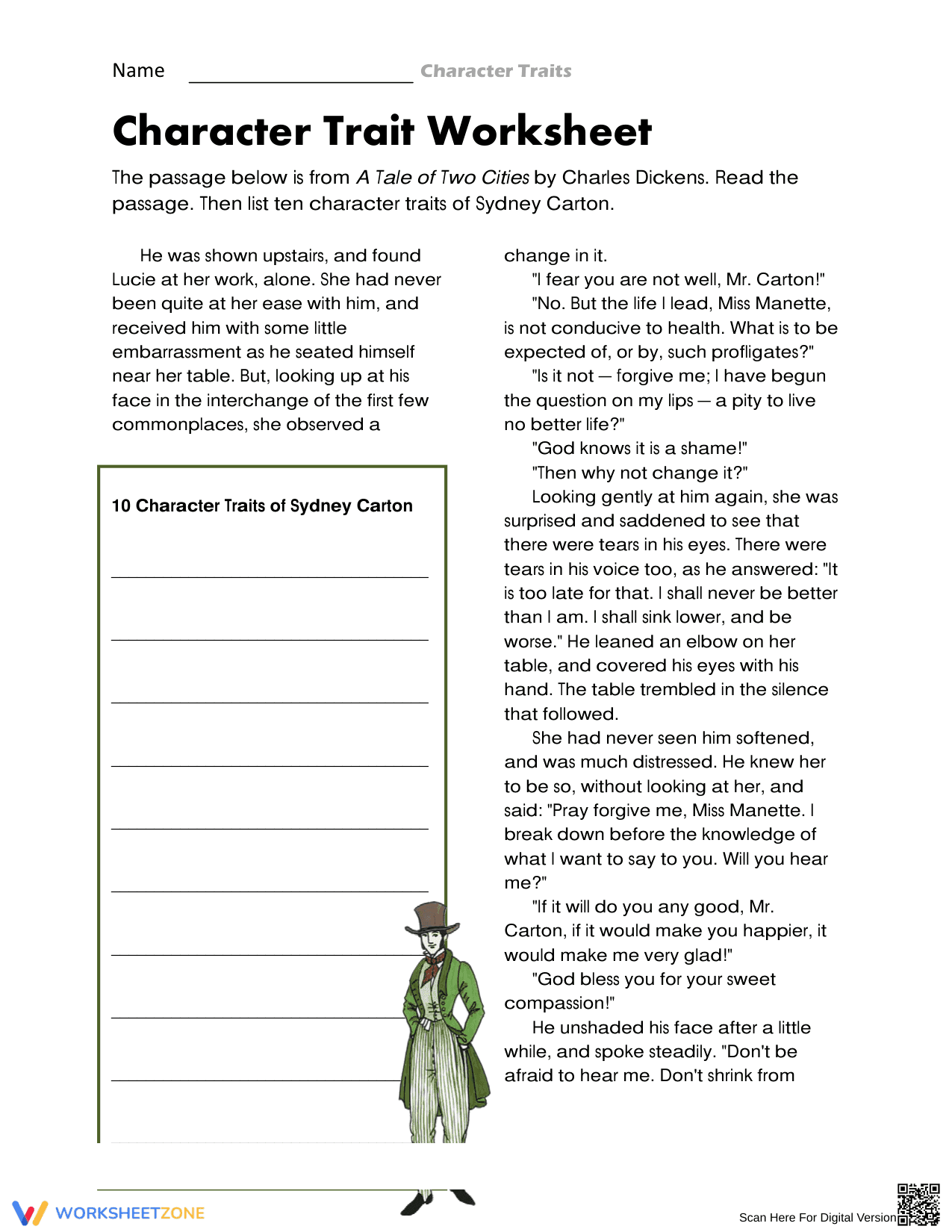 A Tale of Two Cities: Essential Grade 4 ELA Character Traits - Page 1