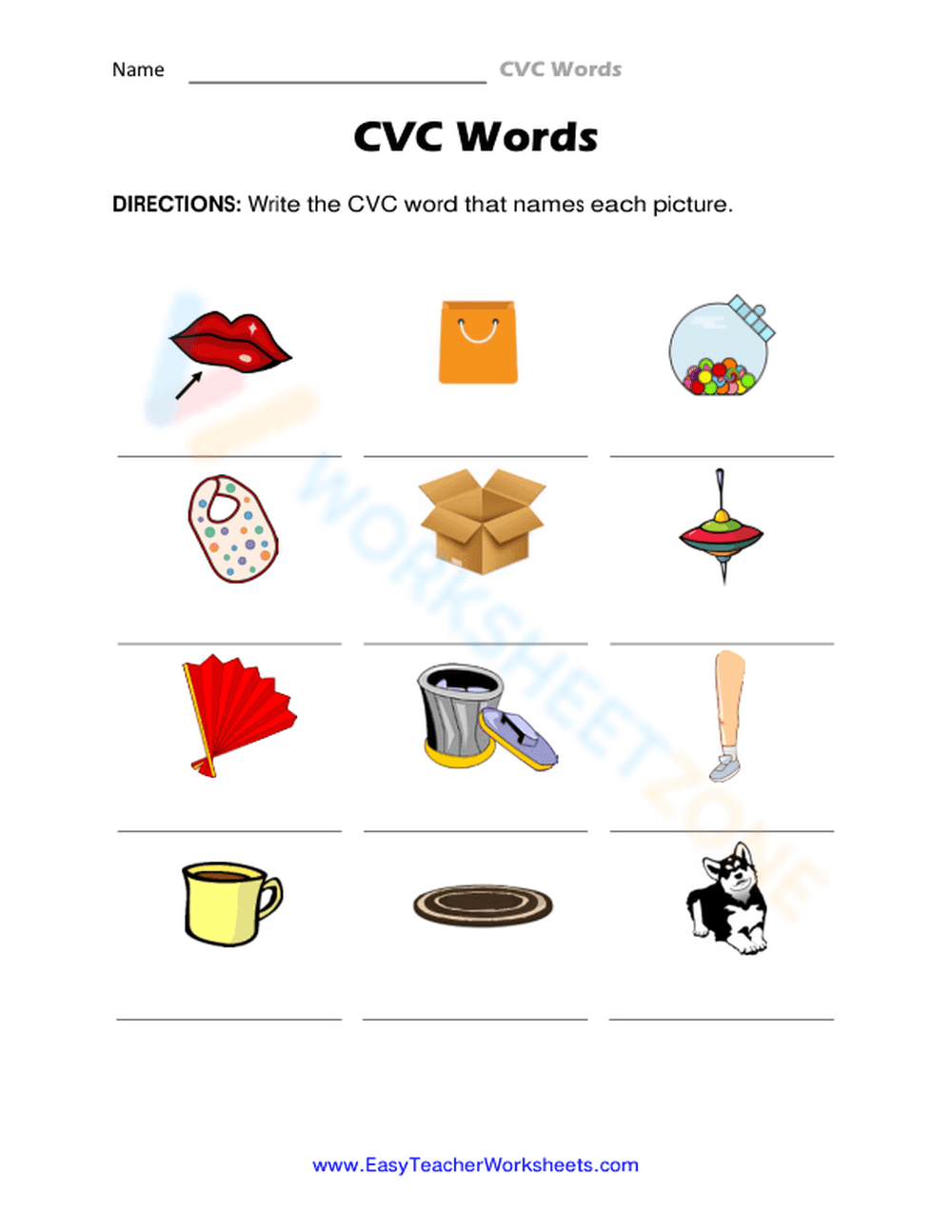 Write the Words - Page 1