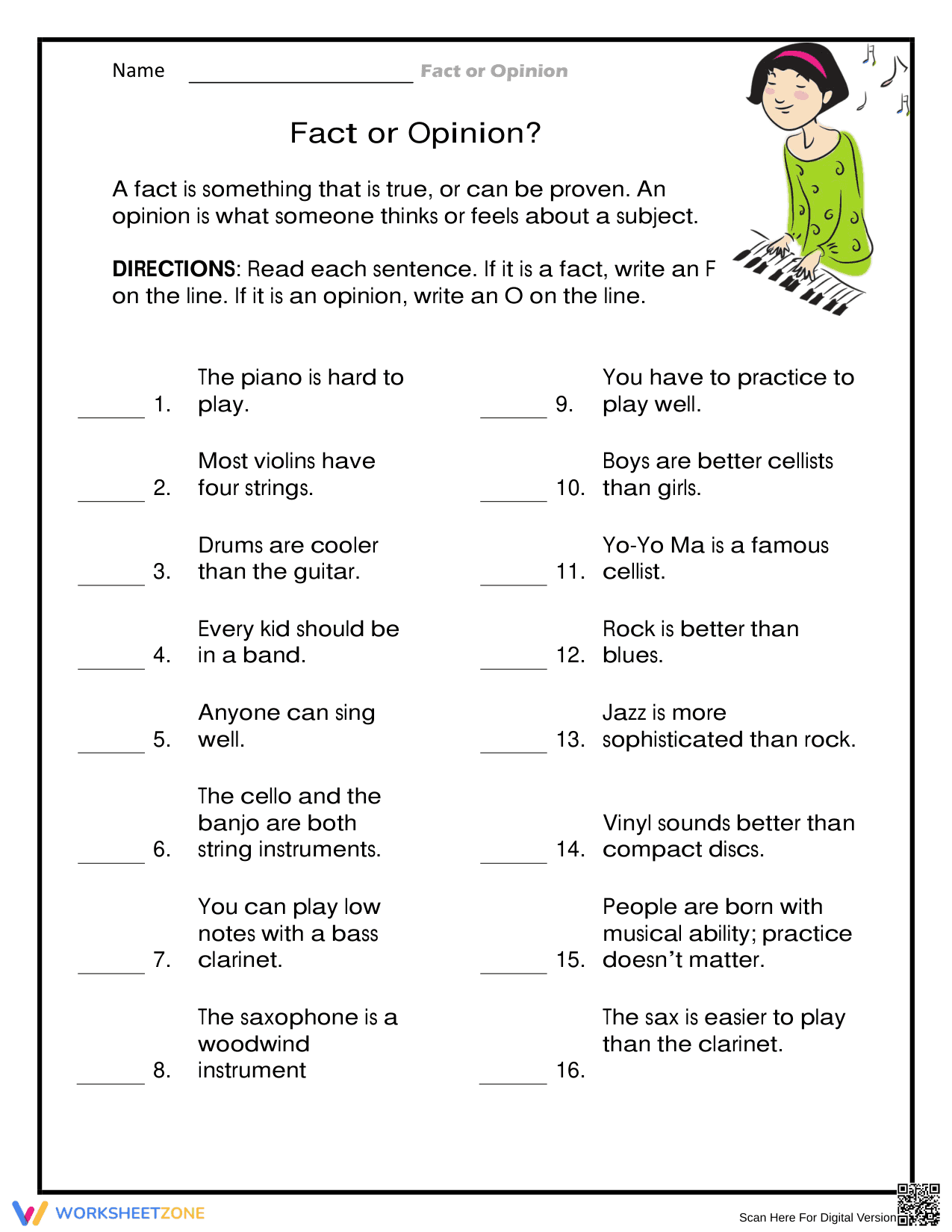 Fact or Opinion Worksheet | Essential Grade 3 ELA Practice - Page 1