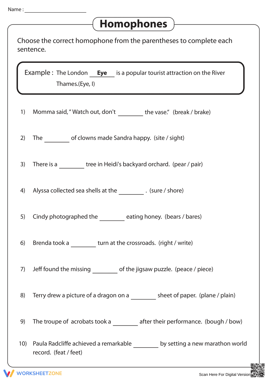 Choosing Correct Homophones: Practice and Learn - Page 1