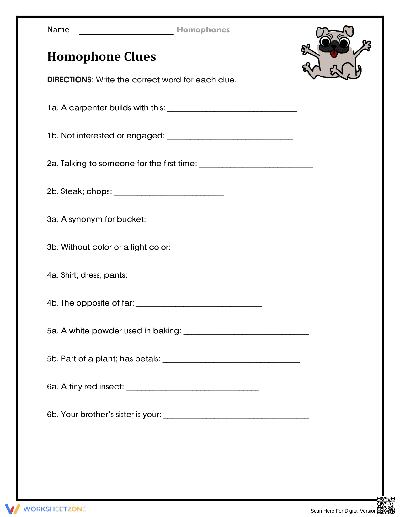 Essential Homophone Clues Worksheet | Grade 2 English - Page 1