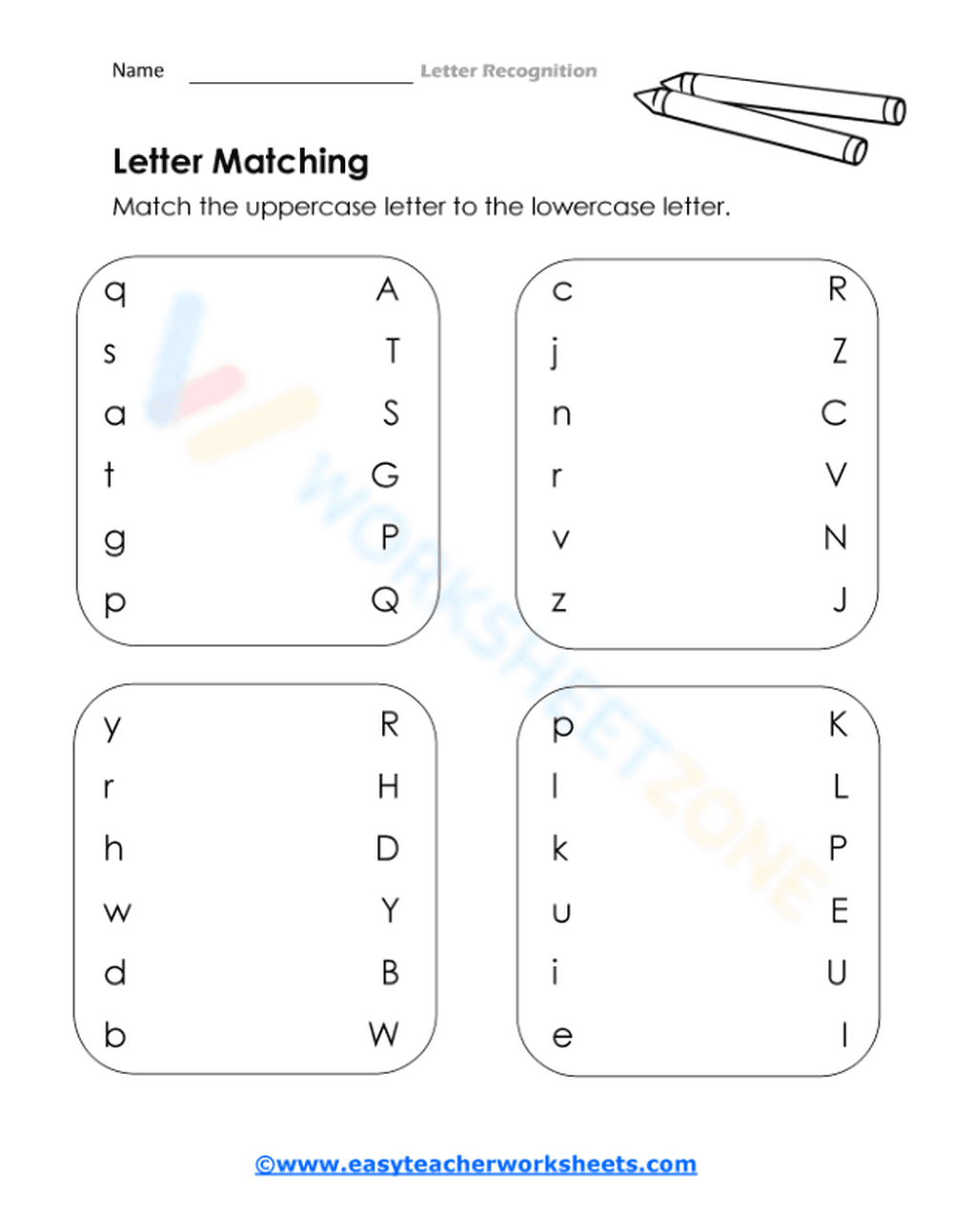 Letter Matching - Page 1