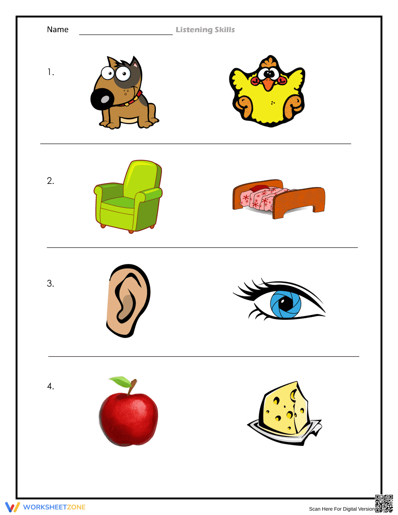 Essential Follow Directions Worksheet | Kindergarten Ready - Page 1